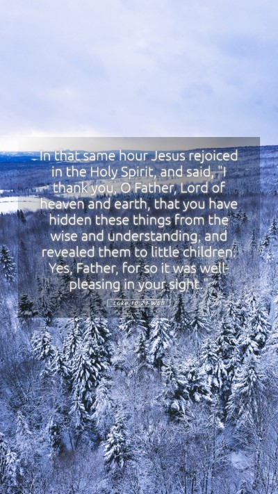 Picture 05 - Luke 10:21 WEB Mobile Phone Wallpaper - In that same hour Jesus rejoiced in the Holy - Mobile Bible Verse Wallpaper