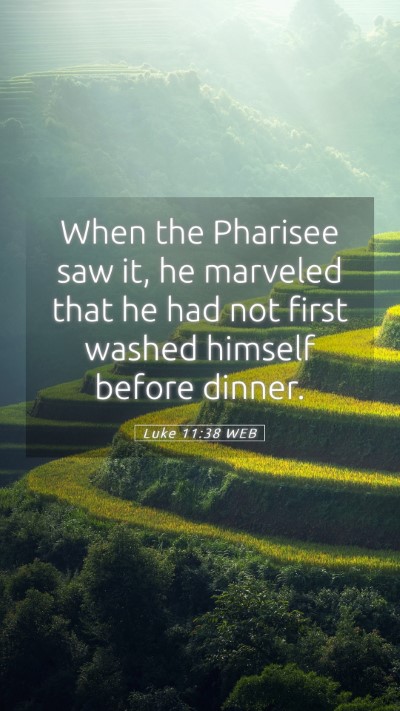 Picture 05 - Luke 11:38 WEB Mobile Phone Wallpaper - When the Pharisee saw it, he marveled that he had - Mobile Bible Verse Wallpaper