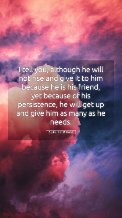 Picture 05 - Luke 11:8 WEB Mobile Phone Wallpaper - I tell you, although he will not rise and give it - Mobile Bible Verse Wallpaper