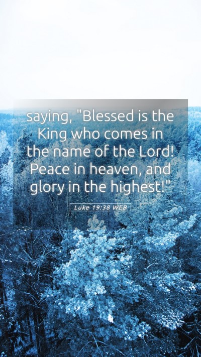 Picture 05 - Luke 19:38 WEB Mobile Phone Wallpaper - saying, 