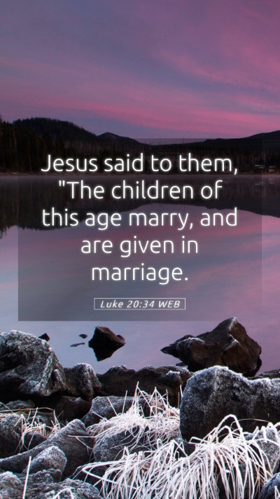 Picture 05 - Luke 20:34 WEB Mobile Phone Wallpaper - Jesus said to them, 