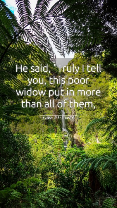 Picture 05 - Luke 21:3 WEB Mobile Phone Wallpaper - He said, 
