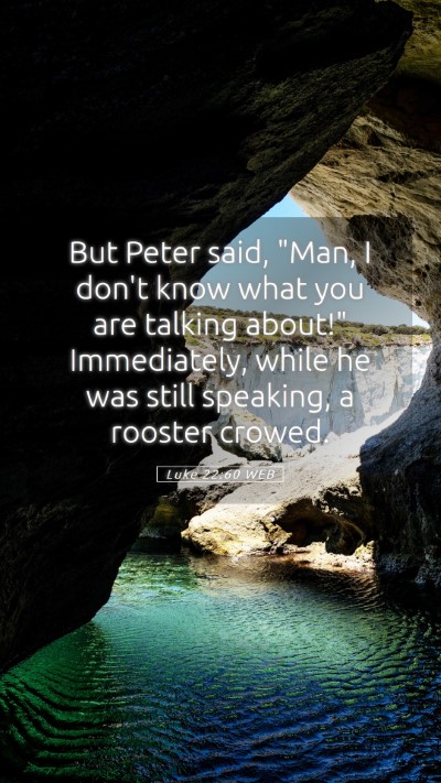 Picture 05 - Luke 22:60 WEB Mobile Phone Wallpaper - But Peter said, 