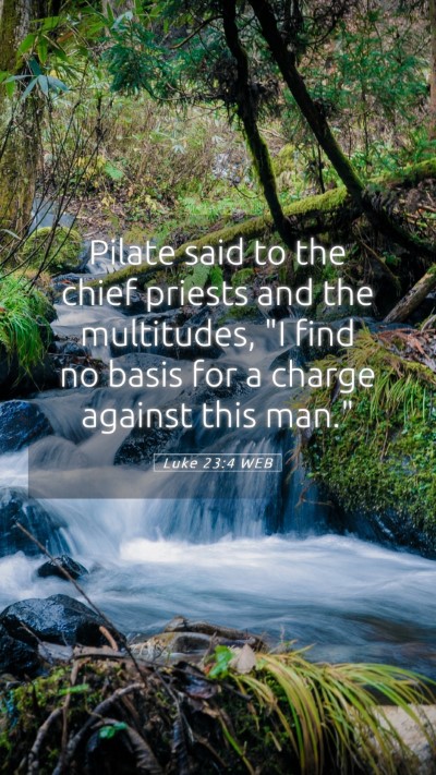 Picture 05 - Luke 23:4 WEB Mobile Phone Wallpaper - Pilate said to the chief priests and the - Mobile Bible Verse Wallpaper
