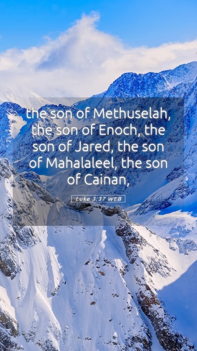 Picture 05 - Luke 3:37 WEB Mobile Phone Wallpaper - the son of Methuselah, the son of Enoch, the son - Mobile Bible Verse Wallpaper