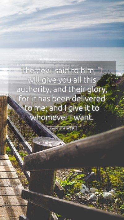 Picture 05 - Luke 4:6 WEB Mobile Phone Wallpaper - The devil said to him, 
