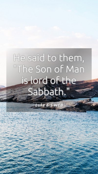 Picture 05 - Luke 6:5 WEB Mobile Phone Wallpaper - He said to them, 