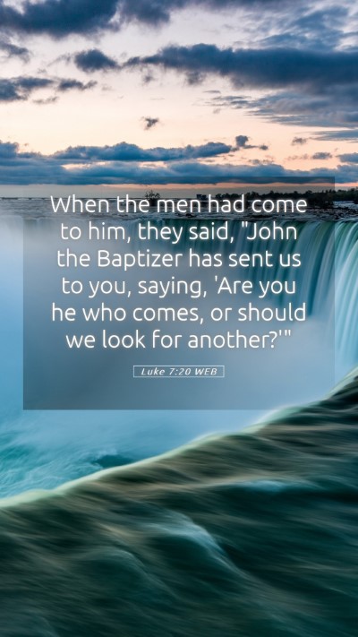 Picture 05 - Luke 7:20 WEB Mobile Phone Wallpaper - When the men had come to him, they said, 