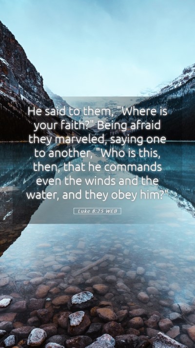 Picture 05 - Luke 8:25 WEB Mobile Phone Wallpaper - He said to them, 