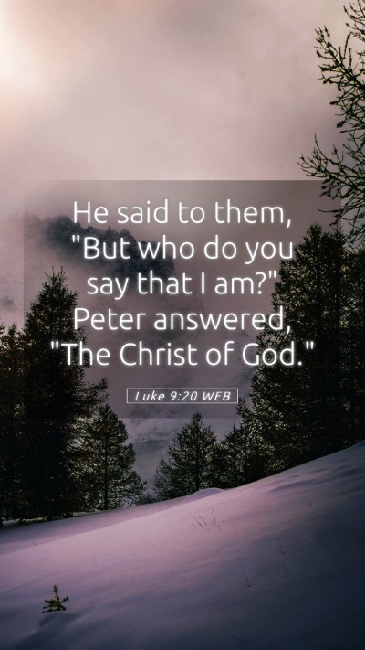Picture 05 - Luke 9:20 WEB Mobile Phone Wallpaper - He said to them, 