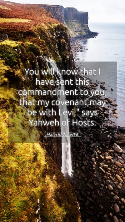 Picture 05 - Malachi 2:4 WEB Mobile Phone Wallpaper - You will know that I have sent this commandment - Mobile Bible Verse Wallpaper