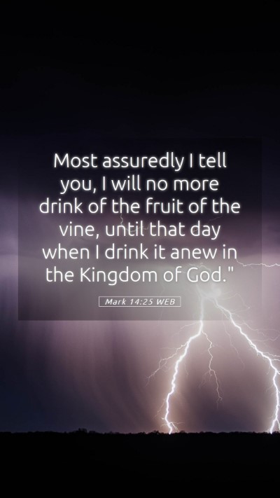 Picture 05 - Mark 14:25 WEB Mobile Phone Wallpaper - Most assuredly I tell you, I will no more drink - Mobile Bible Verse Wallpaper