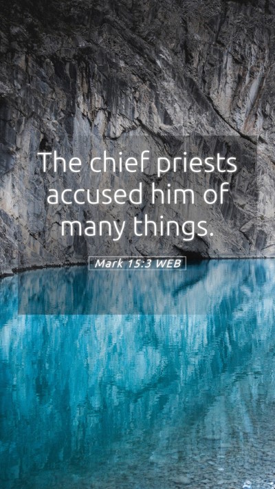 Picture 05 - Mark 15:3 WEB Mobile Phone Wallpaper - The chief priests accused him of many - Mobile Bible Verse Wallpaper