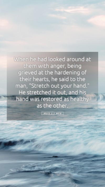 Picture 05 - Mark 3:5 WEB Mobile Phone Wallpaper - When he had looked around at them with anger, - Mobile Bible Verse Wallpaper