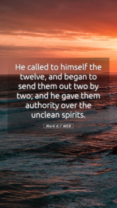 Picture 05 - Mark 6:7 WEB Mobile Phone Wallpaper - He called to himself the twelve, and began to - Mobile Bible Verse Wallpaper