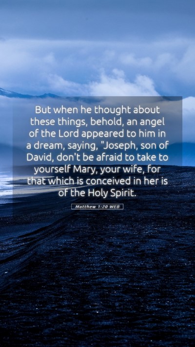 Picture 05 - Matthew 1:20 WEB Mobile Phone Wallpaper - But when he thought about these things, behold, - Mobile Bible Verse Wallpaper