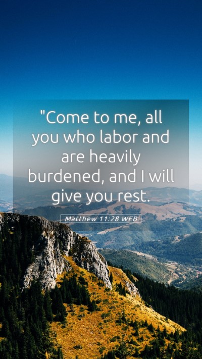 Picture 05 - Matthew 11:28 WEB Mobile Phone Wallpaper - 