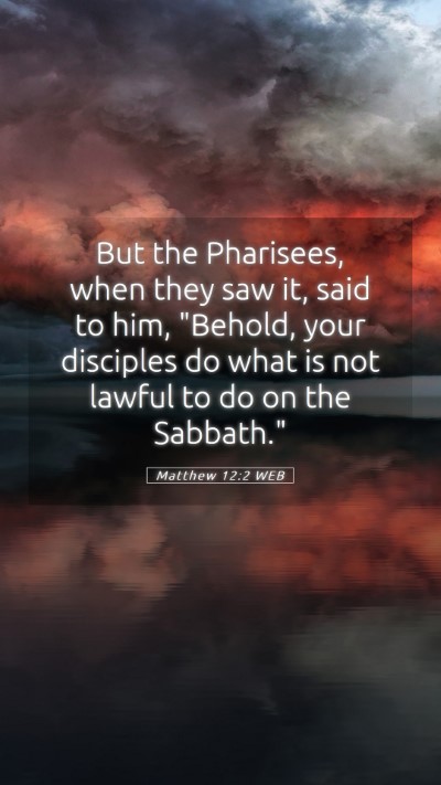 Picture 05 - Matthew 12:2 WEB Mobile Phone Wallpaper - But the Pharisees, when they saw it, said to him, - Mobile Bible Verse Wallpaper