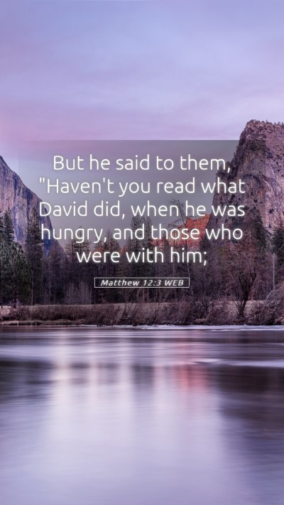 Picture 05 - Matthew 12:3 WEB Mobile Phone Wallpaper - But he said to them, 