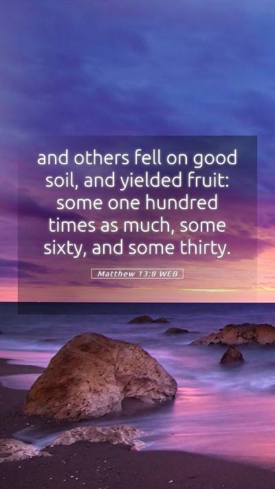 Picture 05 - Matthew 13:8 WEB Mobile Phone Wallpaper - and others fell on good soil, and yielded fruit: - Mobile Bible Verse Wallpaper