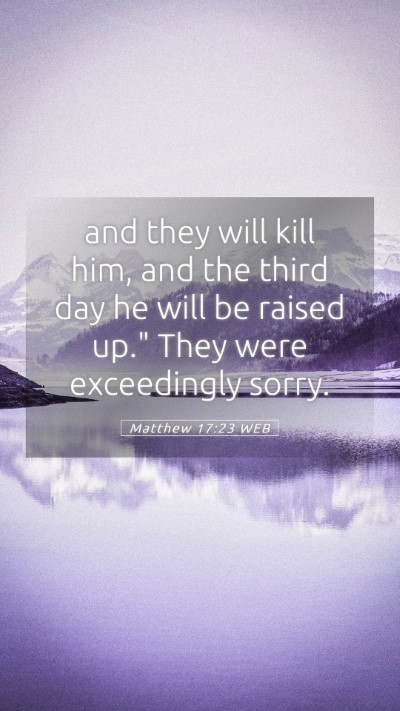 Picture 05 - Matthew 17:23 WEB Mobile Phone Wallpaper - and they will kill him, and the third day he will - Mobile Bible Verse Wallpaper