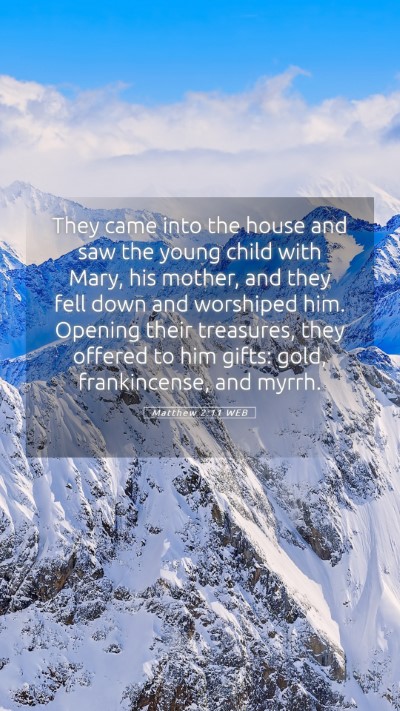 Picture 05 - Matthew 2:11 WEB Mobile Phone Wallpaper - They came into the house and saw the young child - Mobile Bible Verse Wallpaper