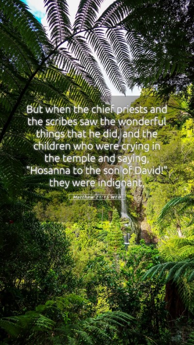 Picture 05 - Matthew 21:15 WEB Mobile Phone Wallpaper - But when the chief priests and the scribes saw - Mobile Bible Verse Wallpaper