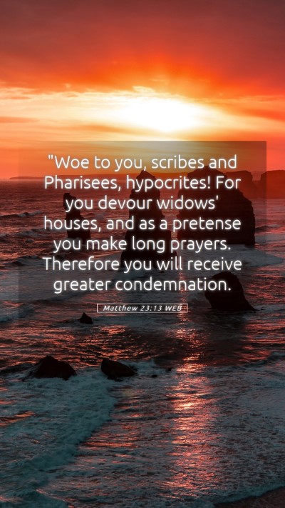 Picture 05 - Matthew 23:13 WEB Mobile Phone Wallpaper - 