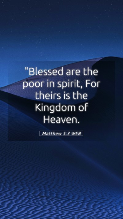 Picture 05 - Matthew 5:3 WEB Mobile Phone Wallpaper - 