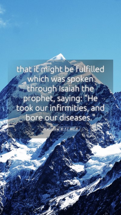 Picture 05 - Matthew 8:17 WEB Mobile Phone Wallpaper - that it might be fulfilled which was spoken - Mobile Bible Verse Wallpaper