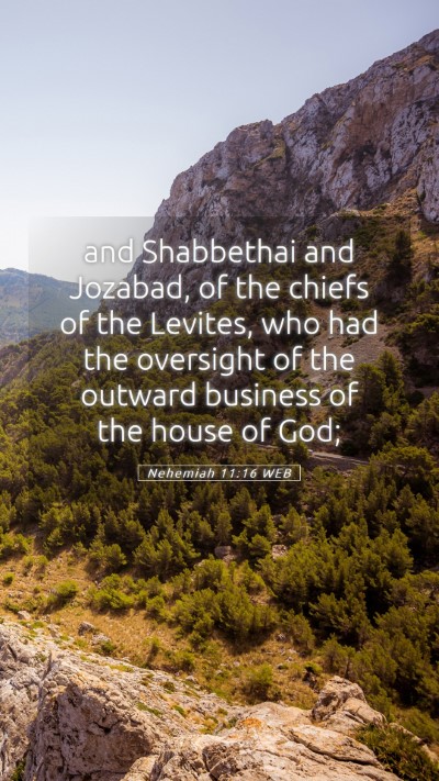 Picture 05 - Nehemiah 11:16 WEB Mobile Phone Wallpaper - and Shabbethai and Jozabad, of the chiefs of the - Mobile Bible Verse Wallpaper