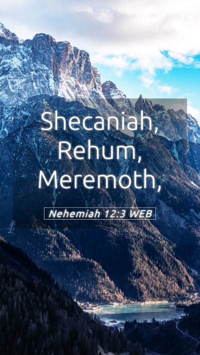 Picture 05 - Nehemiah 12:3 WEB Mobile Phone Wallpaper - Shecaniah, Rehum, - Mobile Bible Verse Wallpaper