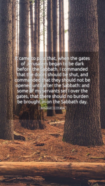 Picture 05 - Nehemiah 13:19 WEB Mobile Phone Wallpaper - It came to pass that, when the gates of Jerusalem - Mobile Bible Verse Wallpaper