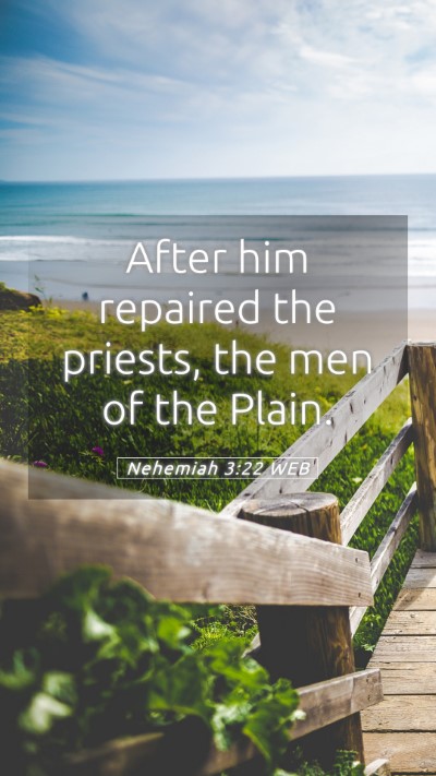 Picture 05 - Nehemiah 3:22 WEB Mobile Phone Wallpaper - After him repaired the priests, the men of the - Mobile Bible Verse Wallpaper