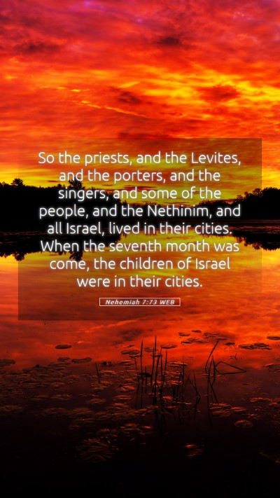 Picture 05 - Nehemiah 7:73 WEB Mobile Phone Wallpaper - So the priests, and the Levites, and the porters, - Mobile Bible Verse Wallpaper
