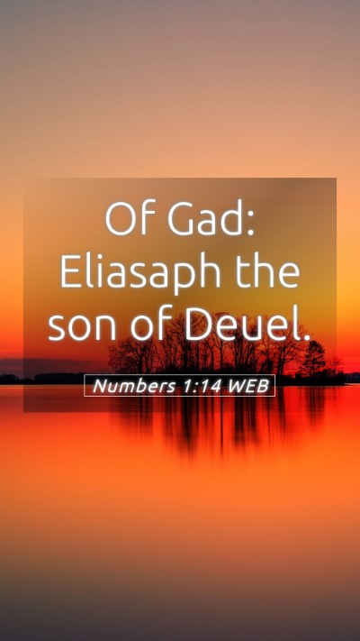 Picture 05 - Numbers 1:14 WEB Mobile Phone Wallpaper - Of Gad: Eliasaph the son of - Mobile Bible Verse Wallpaper