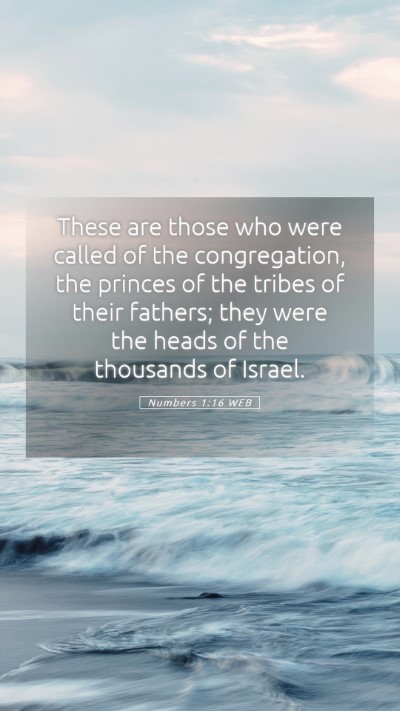 Picture 05 - Numbers 1:16 WEB Mobile Phone Wallpaper - These are those who were called of the - Mobile Bible Verse Wallpaper