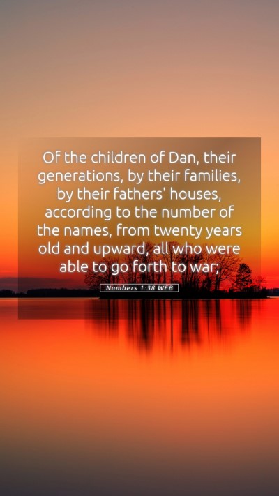 Picture 05 - Numbers 1:38 WEB Mobile Phone Wallpaper - Of the children of Dan, their generations, by - Mobile Bible Verse Wallpaper