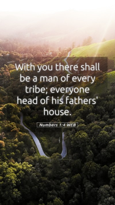 Picture 05 - Numbers 1:4 WEB Mobile Phone Wallpaper - With you there shall be a man of every tribe; - Mobile Bible Verse Wallpaper