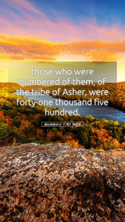 Picture 05 - Numbers 1:41 WEB Mobile Phone Wallpaper - those who were numbered of them, of the tribe of - Mobile Bible Verse Wallpaper