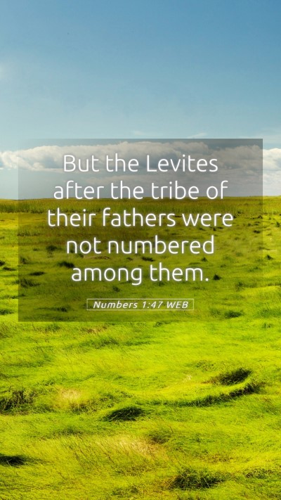 Picture 05 - Numbers 1:47 WEB Mobile Phone Wallpaper - But the Levites after the tribe of their fathers - Mobile Bible Verse Wallpaper