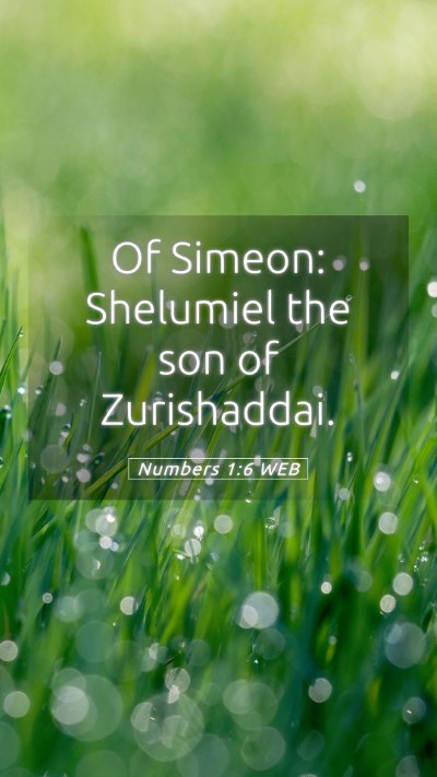 Picture 05 - Numbers 1:6 WEB Mobile Phone Wallpaper - Of Simeon: Shelumiel the son of - Mobile Bible Verse Wallpaper