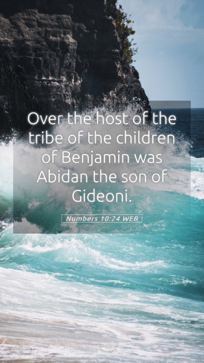 Picture 05 - Numbers 10:24 WEB Mobile Phone Wallpaper - Over the host of the tribe of the children of - Mobile Bible Verse Wallpaper