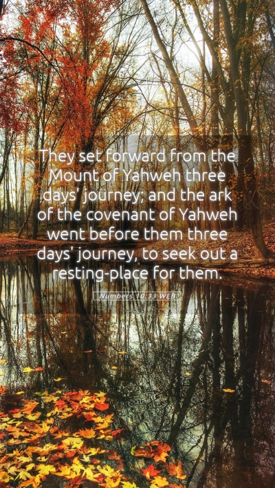 Picture 05 - Numbers 10:33 WEB Mobile Phone Wallpaper - They set forward from the Mount of Yahweh three - Mobile Bible Verse Wallpaper