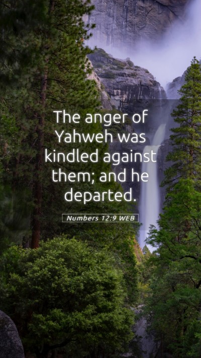 Picture 05 - Numbers 12:9 WEB Mobile Phone Wallpaper - The anger of Yahweh was kindled against them; and - Mobile Bible Verse Wallpaper