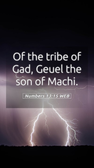 Picture 05 - Numbers 13:15 WEB Mobile Phone Wallpaper - Of the tribe of Gad, Geuel the son of - Mobile Bible Verse Wallpaper