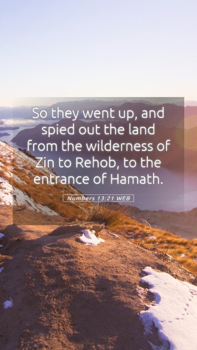 Picture 05 - Numbers 13:21 WEB Mobile Phone Wallpaper - So they went up, and spied out the land from the - Mobile Bible Verse Wallpaper