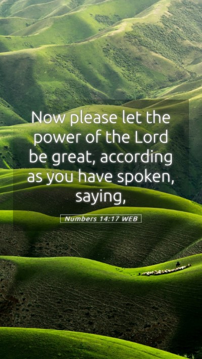 Picture 05 - Numbers 14:17 WEB Mobile Phone Wallpaper - Now please let the power of the Lord be great, - Mobile Bible Verse Wallpaper
