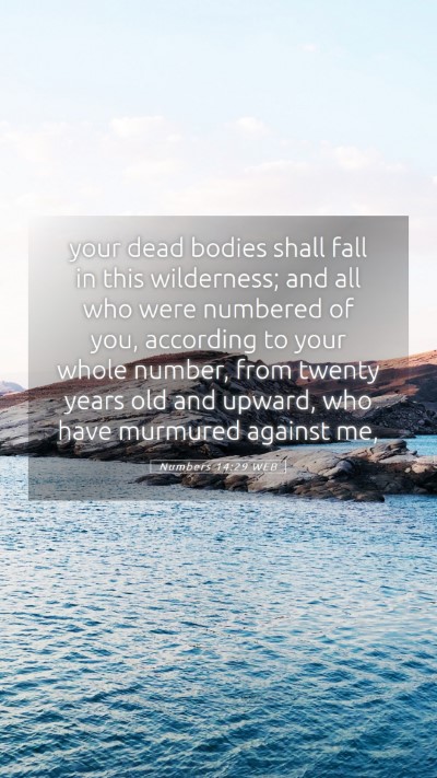 Picture 05 - Numbers 14:29 WEB Mobile Phone Wallpaper - your dead bodies shall fall in this wilderness; - Mobile Bible Verse Wallpaper