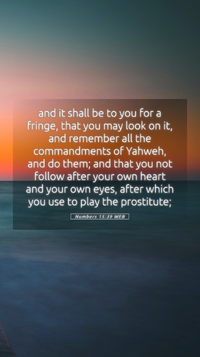 Picture 05 - Numbers 15:39 WEB Mobile Phone Wallpaper - and it shall be to you for a fringe, that you may - Mobile Bible Verse Wallpaper